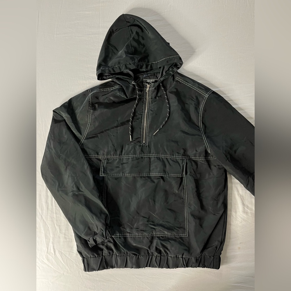 Forever 21 Men's Black Windbreaker